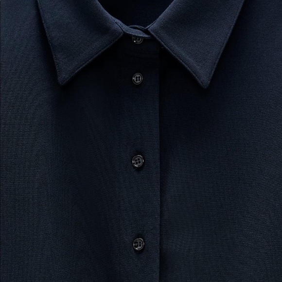 Zara Tops Zara Button Down Knotted Shirt With Flare Sleeves Poshmark